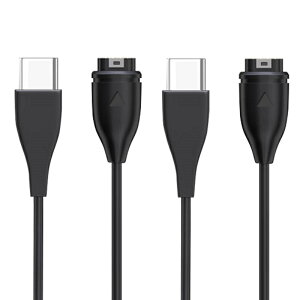 ガーミン Garmin 充電ケーブル スマートウォッチ充電器 Garmin Forerunner 245 255 265 745 945、Fenix 5 5S 5X 6 6S 6X 7 7S 7X、ForeAthlete、Venu 2、Instinct 2 などと互換性がある- USB-C to 通常型 2本セット