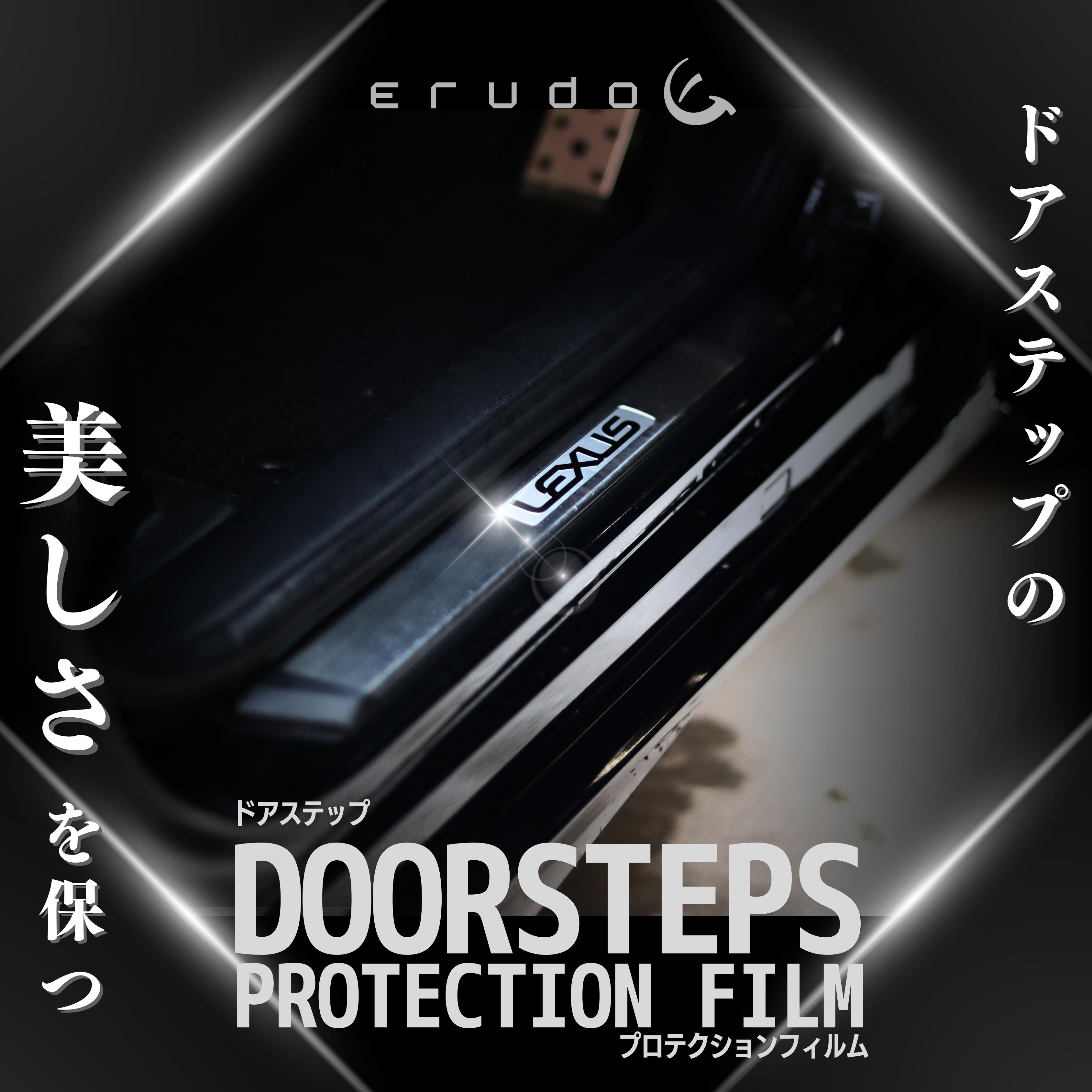 車種専用カット済保護フィルム　シトロエン　C3  年式H22.5-H25.6　ドアステップ  <br>簡単施工キット付属　傷防止　プロテクションフィルム　選べる　カーボン 69％以上節約
