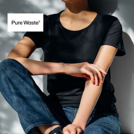 Pure Waste（ピュアウェイスト） レディース Tシャツ ジャパンフィット フィンランド発 北欧 ベーシックアパレル 100％リサイクル生地 リサイクルコットン