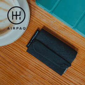 AIRPAQ（エアパック）Card Case カードケース レディース メンズ ブラック アップサイクル 撥水 おしゃれ