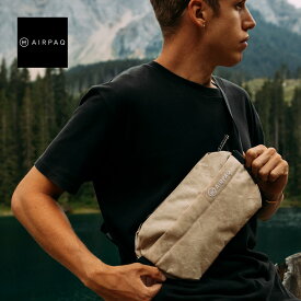 AIRPAQ（エアパック） Slingbaq スリングバック 全4色 レディース メンズ ボディバッグ ウエストポーチ アップサイクル ショルダーバッグ 撥水 丈夫 マグネットバックル