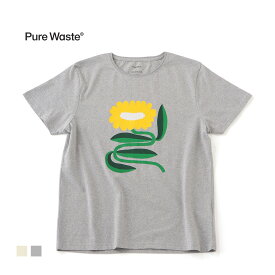 Pure Waste（ピュアウェイスト）Lotta Maija (ロッター マイヤ) コラボレーション Macarena メンズ Tシャツ ジャパンフィット フィンランド発 北欧 ベーシックアパレル 100％リサイクル生地 リサイクルコットン