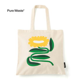 Pure Waste（ピュアウェイスト）Lotta Maija (ロッター マイヤ) コラボレーション Macarena ショッピングバッグ プリント トートバッグ 布バッグ エコバッグ レディース メンズ フィンランド 北欧 100％リサイクル コットン