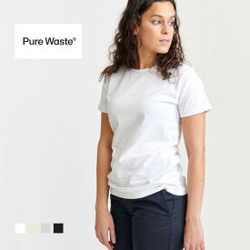 Pure Waste（ピュアウェイスト） レディース Tシャツ ヨーロピアンフィット フィンランド発 北欧 ベーシックアパレル 100％リサイクル生地 リサイクルコットン