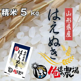 【物価高騰応援キャンペーン】令和7年産 山形県産 はえぬき 5kg(5kg×1袋) 白米 米 こめ 精米｜新米の甘みと粘り｜送料無料※一部地域除く