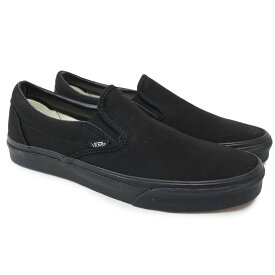 VANS バンズCLASSIC SLIP-ON　[BLACK/BLACK](ヴァンズ スリッポン メンズ スニーカー シューズ 靴 定番 ロングセラー US USA規格 )