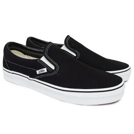 VANS バンズCLASSIC SLIP-ON　[BLACK](ヴァンズ スリッポン メンズ スニーカー シューズ 靴 黒 ブラック 定番 ロングセラー)