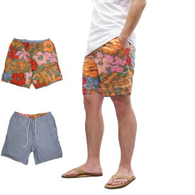 VANS APPAREL バンズ アパレルJT MALVERN SHORT PANT　[JOEL FLORAL](バンズ ヴァンズ メンズ ショートパンツ ショーツ リバーシブル 両面 紐 ヒモ 花柄 フラワー フローラル ボタンフライ スケート グレー )