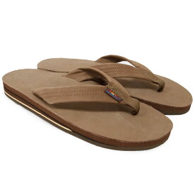 RAINBOW SANDALS レインボーサンダル302ALTS MENS LEATHER SANDAL　[DARK BROWN](ビーチサンダル ダブルアーチ プレミアレザー クラシックレザー アーチサポート メンズ 定番 箱付き ブラウン )