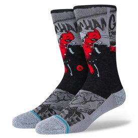 STANCE SOCKS スタンスソックス × MARVEL マーベルDEADPOOL　[BLACK](ハイソックス 靴下 丈長 ホーズ メンズ スケート スケートボード スケボー スポーツ スニーカー ランニングシューズ デッドプール)