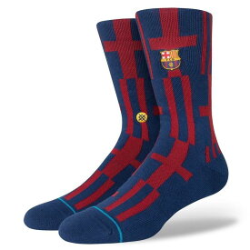 STANCE SOCKS スタンスソックス × FCバルセロナFCB BANNER SOCKS　[NAVY](ハイソックス 靴下 丈長 ホーズ メンズ スケート スケートボード スケボ スポーツ スニーカー コラボレーション ブルー 青 チームカラー )