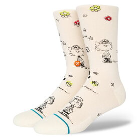 STANCE SOCKS スタンスソックス × PEANUTS スヌーピー ピーナッツ PEANUTS GIRL POWER SOCKS　[OFF WHITE](ハイソックス 靴下 ホーズ メンズ スケートボード スケボー スポーツ スニーカー ランニングシューズ コラボ)