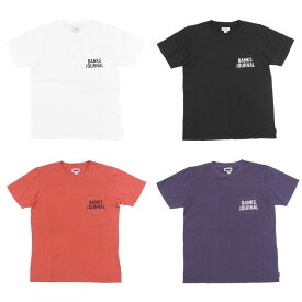 BANKS バンクスSHORES TEE　[4色](半袖 Tシャツ メンズ レディース ユニセックス サーフ系 サーフィン オーガニックコットン カットソー ブラック 黒 ホワイト 白 レッド 赤 紫 パープル)