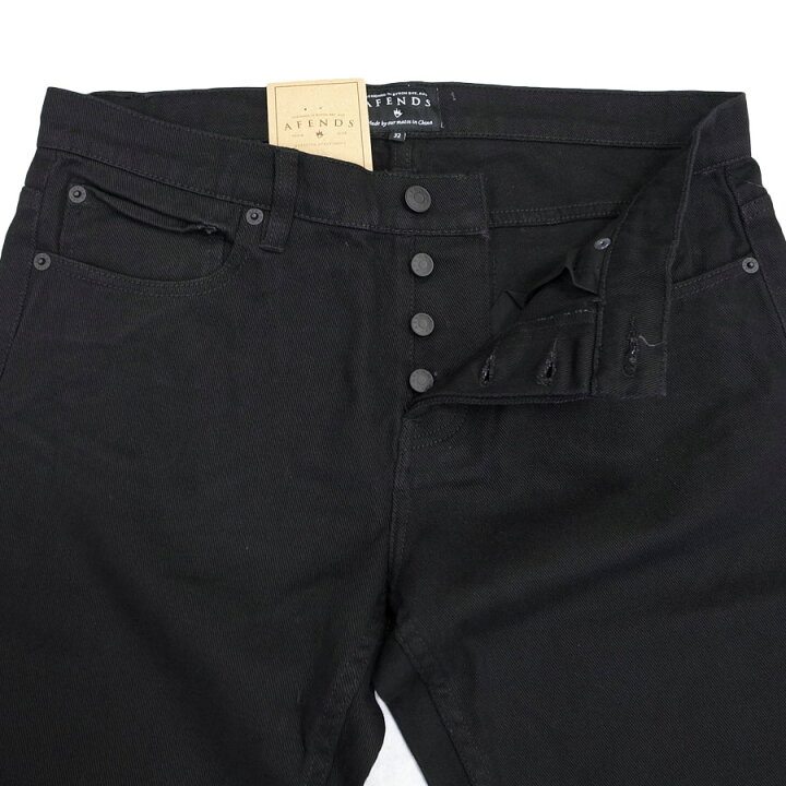楽天市場】AFENDS アフェンズDEADBEAT SLIM FIT DENIM PANT [BLACK 
