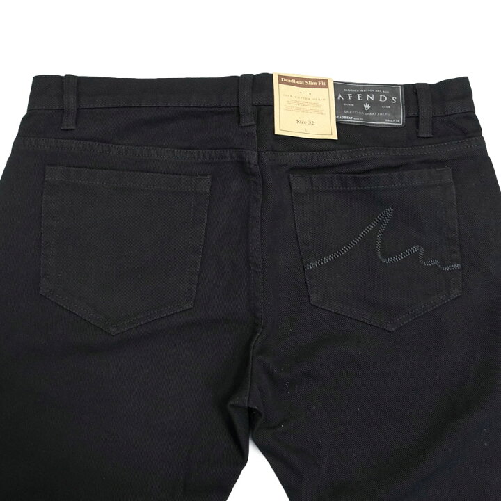 楽天市場】AFENDS アフェンズDEADBEAT SLIM FIT DENIM PANT [BLACK 
