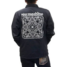 TOY MACHINE トイマシーン × HALLO KITTY ハローキティBANDANA COACH JACKET　[BLACK](コート アウター コーチジャケット ウィンドブレーカー 両腕プリント ストリート スケート SB メンズ レディーズ ユニセックス ジェンダーレス ハローキティ ブラック 黒 )