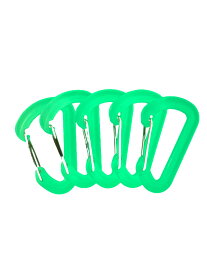 公式 朧Dカラビナ【グリーン】 D型 5個 セット 蓄光 おしゃれ オシャレ 樹脂 キャンプ 便利 グッズ 頑丈 プラスチック 軽量 カラナビ アウトドア キャンプギア カラビナフック アウトドアギア Dリング 便利グッズ 送料無料 便利グッズ・雑貨 プラスチックカラビナ 日本製