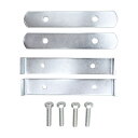 新聞カゴ用取付金具（バイク用2枚留め）フロントバスケット 固定用 金具セット