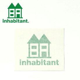 ゆうパケット配送可能！ ステッカー インハビタント inhabitant 7cm×5.5cm STICKER HOUSE ステッカー ハウスロゴ ロゴ カッティング シール カッティングシート スノーボード スノボ サーフィン スケートボード スケボー