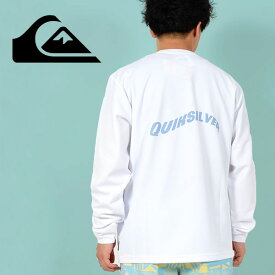 送料無料 ラッシュガード メンズ クイックシルバー QUIKSILVER 長袖 WAVE LOGO LS ロゴ 水着 UVカット ロンT スイムウェア Tシャツ サーフィン ボディボード プール 海水浴 マリンスポーツ アウトドア 2023春夏新作 20%off