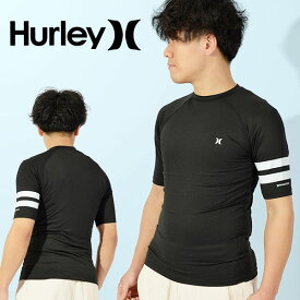 ゆうパケット発送！ 送料無料 ラッシュガード メンズ ハーレー HURLEY 半袖 PHANTOM COMPRESSION BLOCK PARTY TEE UVカット ラッシュTシャツ 紫外線対策 ラッシュ Tシャツ サーフィン 海 海水浴 サーフ オーバーサイズ アウトドア 水着 RASH TEE