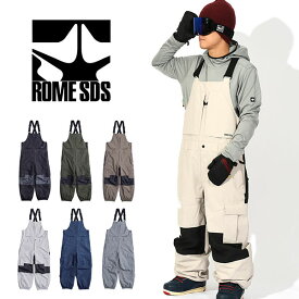 送料無料 スノーボードウェア ROME SDS ローム メンズ BAGGY CARGO BIB PANTS バギーカーゴ ビブ パンツ スノボウェア スノーウエア スノーボード スノボ オーバーオール ビブパンツ つなぎ ビブ パン 21023313 2023-2024冬新作 25%off