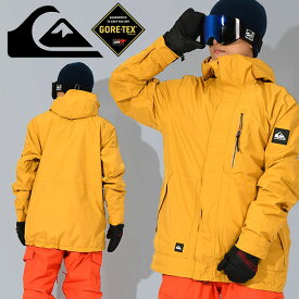 30%off 送料無料 スノーボードウェア QUIKSILVER クイックシルバー メンズ ジャケット MISSION GORE-TEX JK ゴアテックス スノボ スノーボード ウエア イエロー QJK233416 2023-2024冬新作