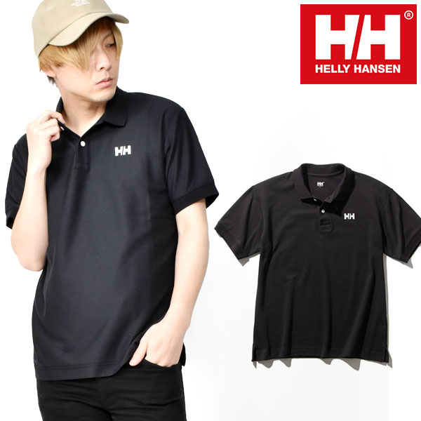HELLY 新年の贈り物 HANSEN ヘリーハンセン 抗菌防臭 世界の人気ブランド ポロシャツ 送料無料 半袖 メンズ ブラック Logo Polo ショートスリーブ 黒 ロゴ S hh32002