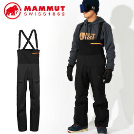 送料無料 MAMMUT マムート メンズ スキー スノーボード ウェア ビブパンツ Haldigrat HS Bib Pants Men black スノボ 2023-2024冬新作 22%off