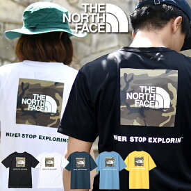 ゆうパケット発送！送料無料 ノースフェイス Tシャツ メンズ レディース 半袖 THE NORTH FACE ショートスリーブ スクエア カモフラージュ ティー S/S Square Camofluge tee バックプリント 迷彩 NT32437 2024春夏新作