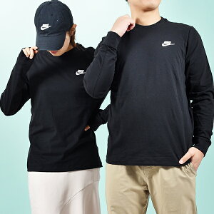 送料無料 ナイキ メンズ レディース 長袖 Tシャツ NIKE クラブ ロングスリーブ Tシャツ トップ ロンT スポーツウェア カジュアル ブラック 黒 ar5194