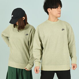 現品のみ 40%OFF 送料無料 ナイキ スウェット メンズ レディース NIKE クラブ+ BB リバイバル L/S クルー 長袖 トレーナー スエット スウェットシャツ グリーン dq4662