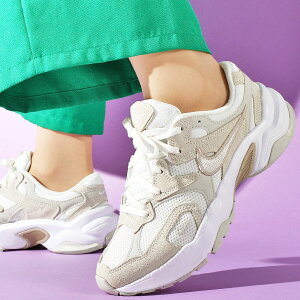 送料無料 ナイキ スニーカー レディース NIKE AL8 シューズ 靴 レトロ ランニングシューズ ホワイト ベージュ fj3794 2025冬新作