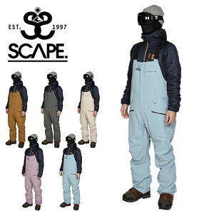 送料無料 スノーボードウェア SCAPE エスケープ BIB PANTS メンズ レディース ユニセックス ビブ パンツ レギュラー フィット スノボ スノーボード スノーウェア ボトムス 71123331 25%off