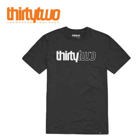 送料無料 半袖 Tシャツ ThirtyTwo 32 サーティーツー メンズ DOUBLE TEE ロゴT t-shirts ブラック 黒 メンズ スノーボード スノボ 紳士 男性 サーティー トゥー 2023-2024冬新作 10%off