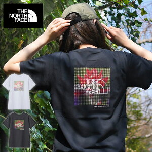 ネコポス発送!送料無料 ノースフェイス 花柄 半袖Tシャツ レディース 抗菌防臭 THE NORTH FACE S/S ES Flower Box Logo Tee フラワー ボックス ロゴ ティー NTW32583 2025春夏新作