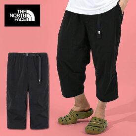送料無料 ノースフェイス 7分丈 パンツ メンズ ストレッチ 撥水 UV THE NORTH FACE Trip Cropped Pant トリップ クロップド パンツ アウトドア ブラック 黒 3/4パンツ NB32551 2025春夏新作