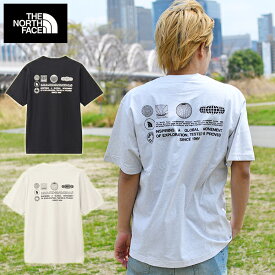 ゆうパケット発送！送料無料 ノースフェイス Tシャツ メンズ レディース 半袖 吸汗速乾 THE NORTH FACE グローブ グリッド コットン ティー S/S FD Globe Grid Cotton Tee 綿100％ バックプリント nt32550 2025春夏新作