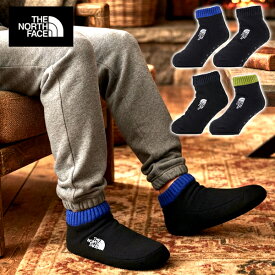 2026秋冬新作 ノースフェイス 厚手 内フリース ショート ルームソックス 靴下 レディース メンズ THE NORTH FACE Nuptse Bootie Socks Short ヌプシ ブーティー ソックス ショート 保温 防寒 室内 ギフト NN82653