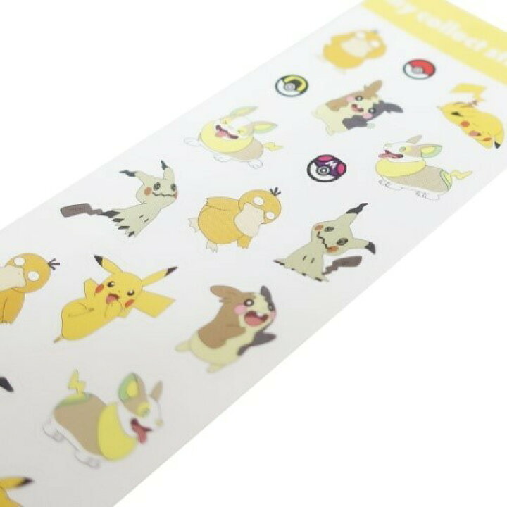 楽天市場 シールシート ポケモン マイコレクトステッカーズ イエロー ポケットモンスター カミオジャパン 手帳デコ メール便可 アウトドアライフ