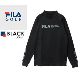 FILA GOLF フィラゴルフ ゴルフウェア インナーシャツ メンズ ブランド インナー ハイネック 薄手 長袖 クレイジーホット 肌着 トップスインナー UVカット あったか 極暖 蓄熱 防寒 保温 M L LL 3L karlas