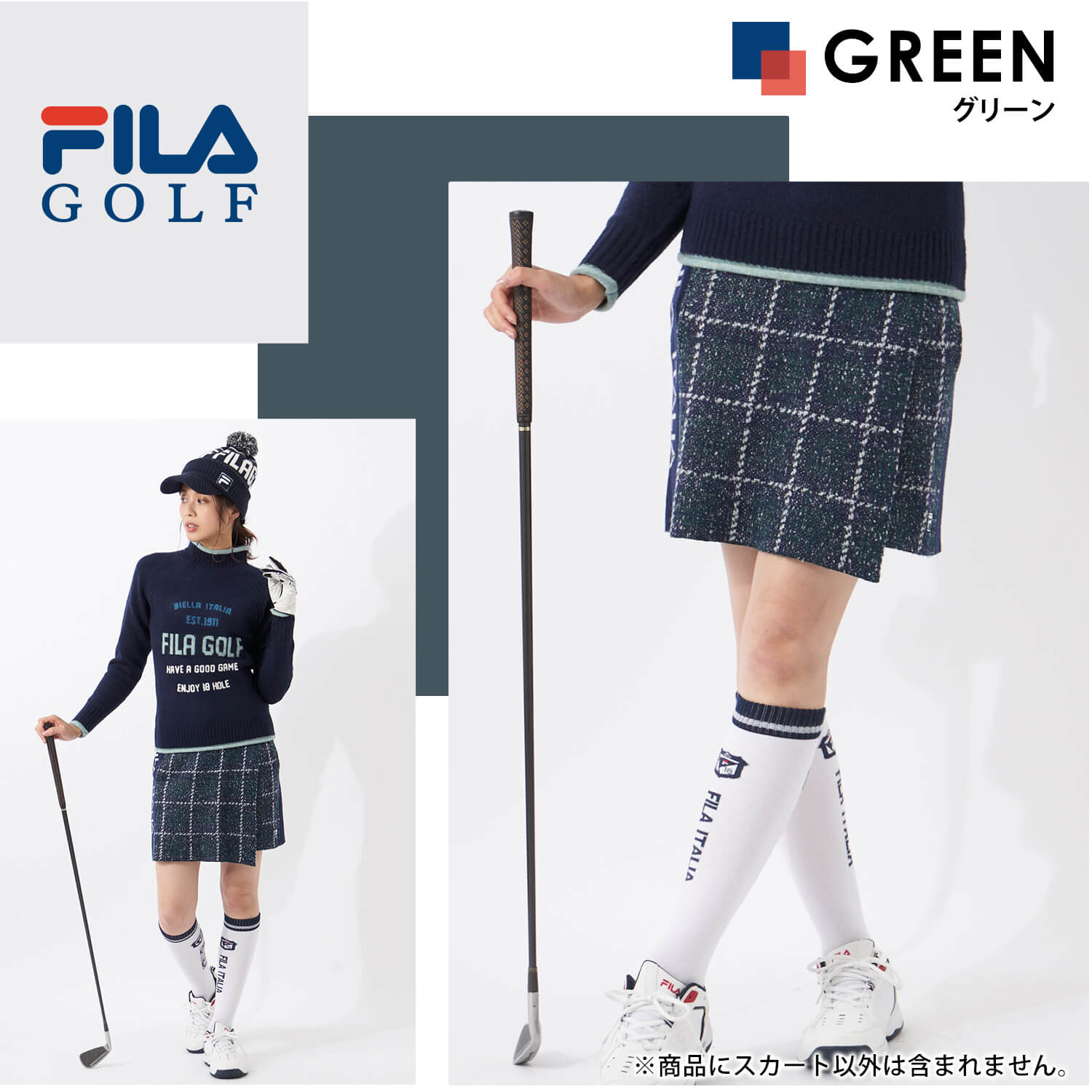 FILA GOLF フィラ ゴルフ ゴルフスカート Sサイズ 白 GOLF