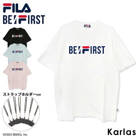 【16日まで!クーポンで40%OFF】 FILA フィラ BE:FIRST Tシャツ 半袖 春 夏 メンズ レディース ブランド クルーネック 綿100% ノベルティ付き 韓国 正規品 ロゴプリント おしゃれ シンプル コラボ M L ゆったり ブラック 黒 ホワイト 白 サックス ピンク 学生 ビーファースト