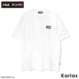 FILA フィラ BE:FIRST Tシャツ 半袖 春 夏 メンズ レディース ブランド クルーネック 綿100% ノベルティ付き 韓国 正規品 ロゴ ワッペン おしゃれ 無地 コラボ M L ゆったり ブラック 黒 ホワイト 白 グレー ピンク 学生 ビーファースト karlas