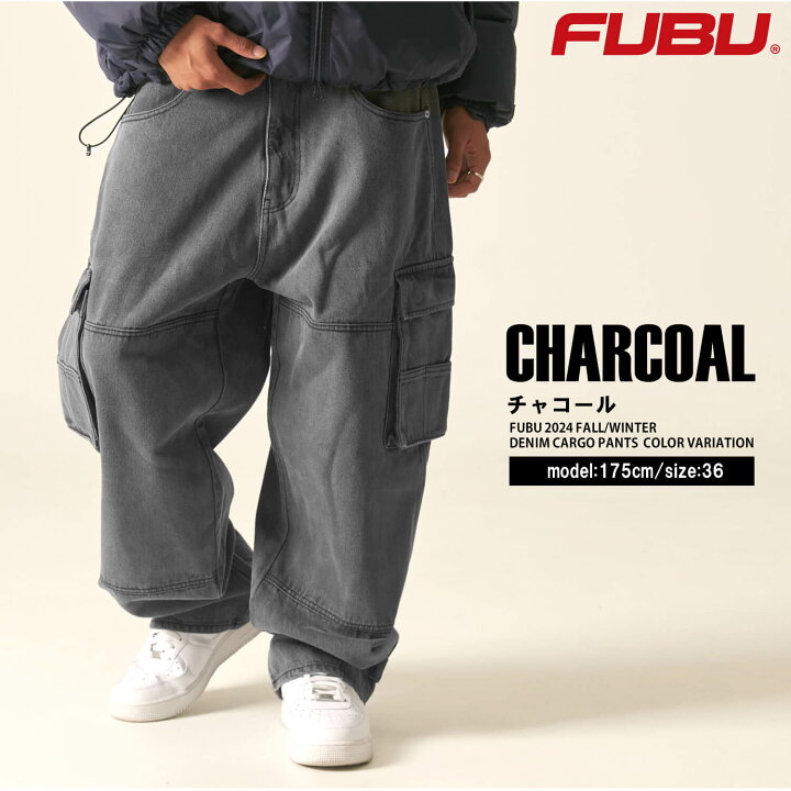 楽天市場】FUBU フブ デニムカーゴパンツ ボトムス Gパン メンズ 