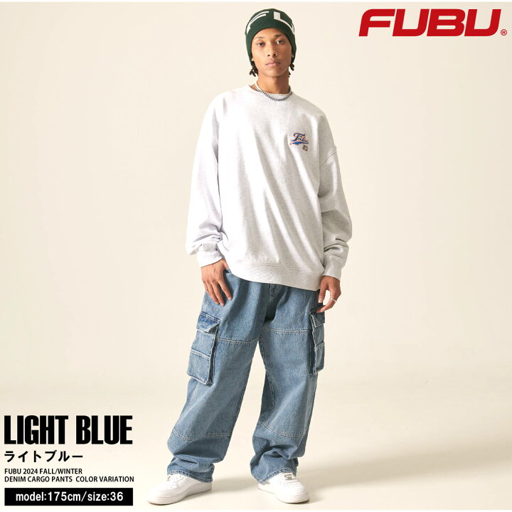 楽天市場】FUBU フブ デニムカーゴパンツ ボトムス Gパン メンズ 