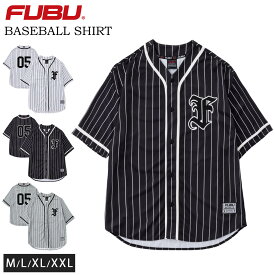 【クーポンで20%OFF】 FUBU フブ ベースボールシャツ 半袖 メンズ 速乾 軽量 ブランド ロゴ 刺繍 大きいサイズ オーバーサイズ カジュアルシャツ 野球 ユニフォーム アメカジ ストリート系 ヒップホップ hiphop B系 トップス レディース ユニセックス 白 黒 春夏 karlas
