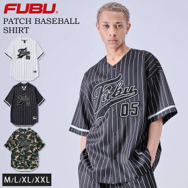 【30%OFFセール】《セットアップ可》 FUBU フブ ベースボールシャツ メンズ 半袖 速乾シャツ ブランド ロゴパッチ 大きいサイズ オーバーサイズ レディース ユニセックス 野球 ユニフォーム スポーティ アメカジ ストリート系 ヒップホップ 春夏 白 黒 2026ss