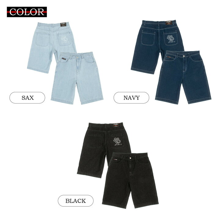 楽天市場】FUBU フブ ハーフパンツ メンズ レディース デニム ショート 
