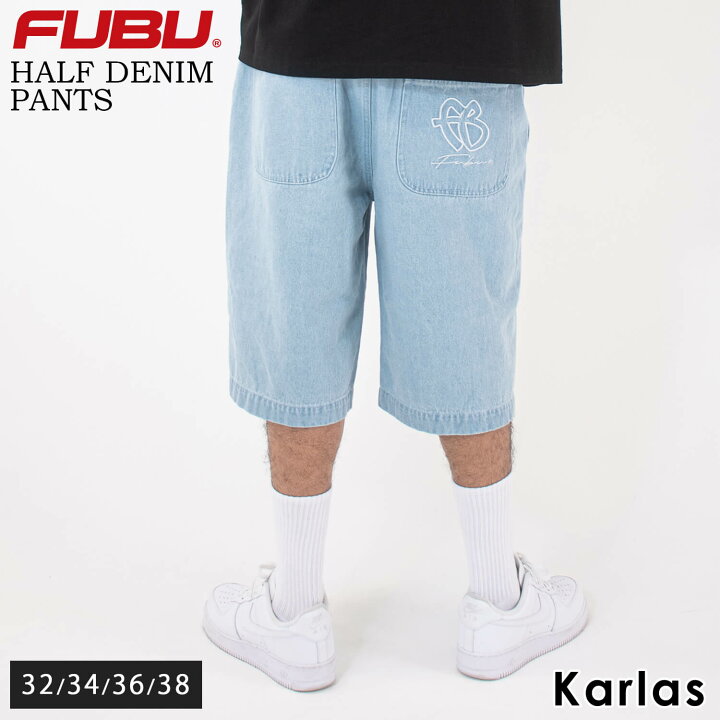 楽天市場】FUBU フブ ハーフパンツ メンズ レディース デニム ショート 